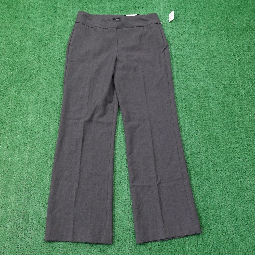 New! Roz & Ali Pants Womens 4 Dress Pants Tummy‎ Control Secret Agent Troyser